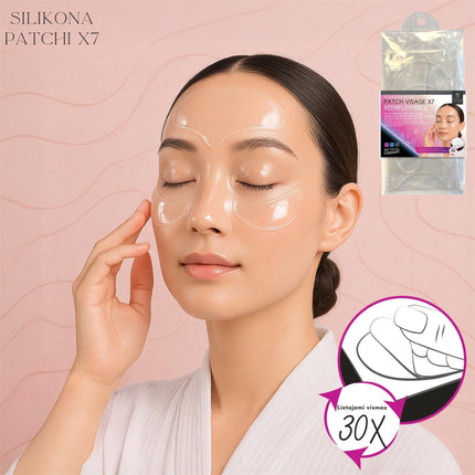 Atkārtoti lietojami sejas plāksteri (silikona x7)