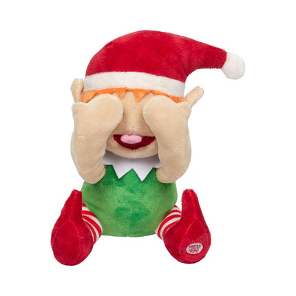 Dziedošs un kustīgs Ziemassvētku elfs “Paslēpes”, 24 cm