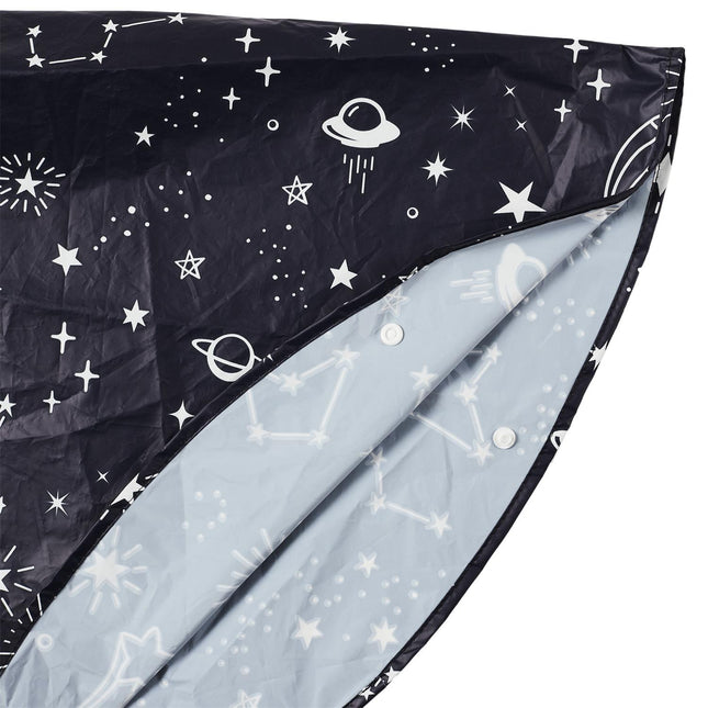 Bērnu lietus pončo ar fosforizējošu rakstu (spīd tumsā)