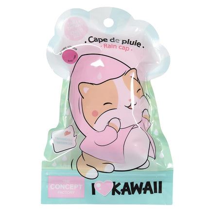 Bērnu lietus pončo “Kawaii” ar kapuci, 80 × 120 cm četras krāsas