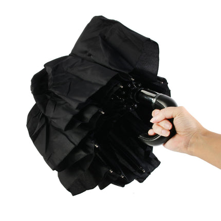 Automātisks saliekams lietussargs – melns, Ø 100 cm