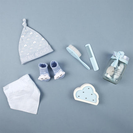 Bērnu komplekts zēnam – cepurīte un zeķītes (2 daļas, kokvilna) (0-6mēn)