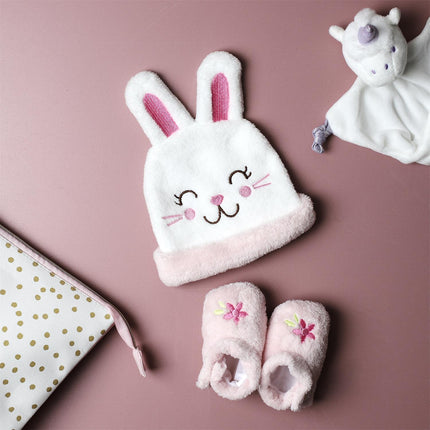 Bērnu cepurītes un zābaciņu komplekts (0–6 mēneši)