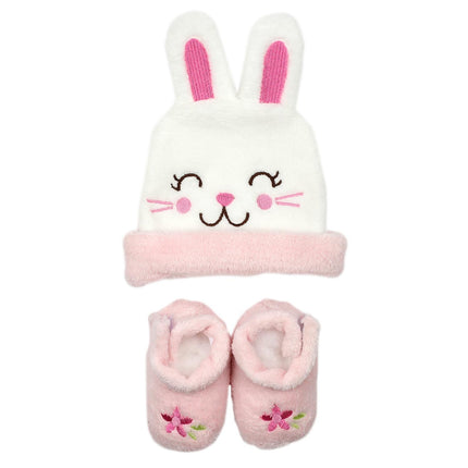 Bērnu cepurītes un zābaciņu komplekts (0–6 mēneši)