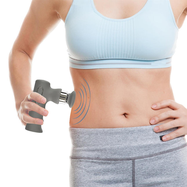 Mini masāžas pistole – muskuļu relaksācijai (12,8 × 3,8 × 3,8 cm)