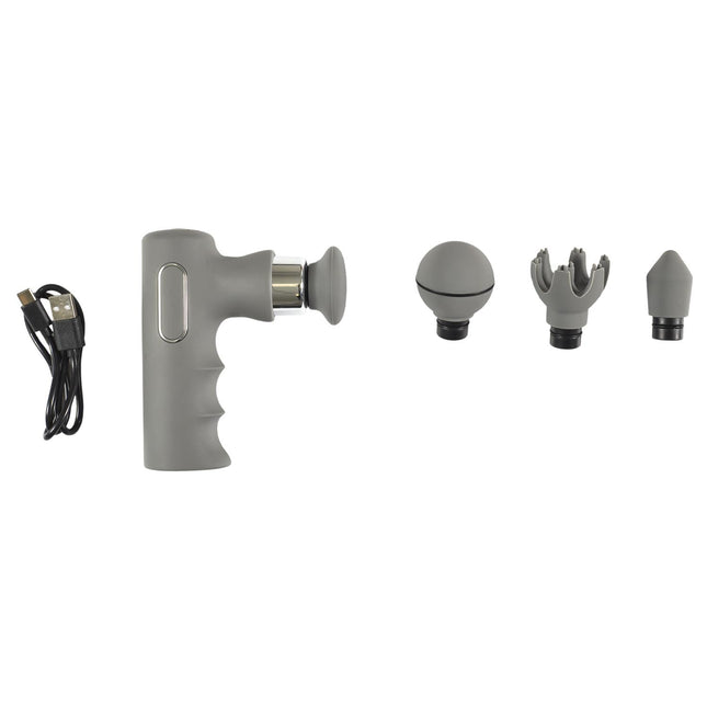 Mini masāžas pistole – muskuļu relaksācijai (12,8 × 3,8 × 3,8 cm)