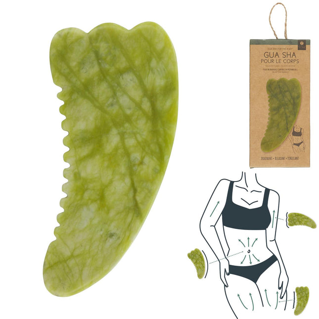 Gua Sha nefrīta masāžas akmens ķermenim