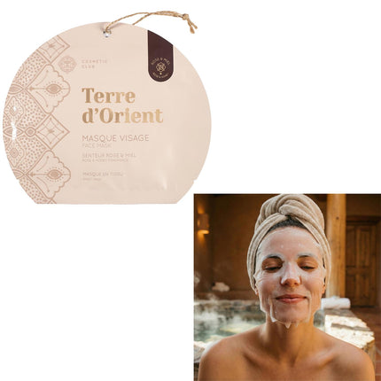 Sejas auduma maska “Terre d’Orient” ar rožu un medus aromātu