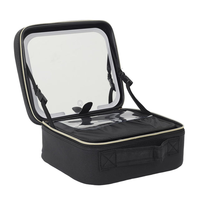 Kosmētikas soma-Koferis ar  nodālījumiem un LED spoguli