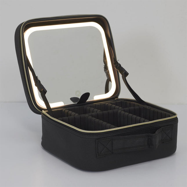 Kosmētikas soma-Koferis ar  nodālījumiem un LED spoguli