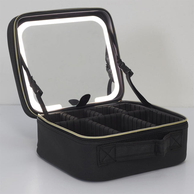 Kosmētikas soma-Koferis ar  nodālījumiem un LED spoguli