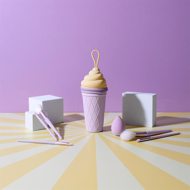 Kawaii kosmētikas otu komplekts ar futrāli “Saldējums”