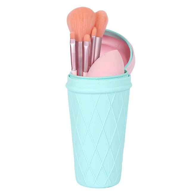 Kawaii kosmētikas otu komplekts ar futrāli “Saldējums”