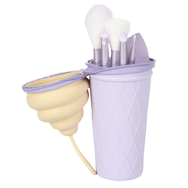 Kawaii kosmētikas otu komplekts ar futrāli “Saldējums”