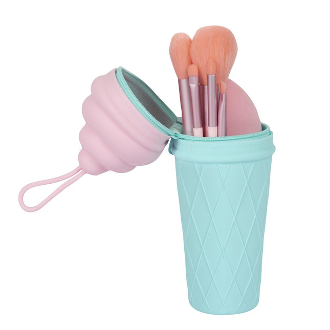 Kawaii kosmētikas otu komplekts ar futrāli “Saldējums”