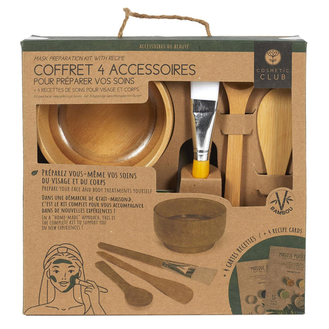 Sejas masku pagatavošanas komplekts no bambusa (4 piederumi + receptes)