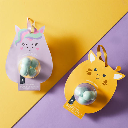 Bērnu vannas bumbas dzīvnieciņu formas iepakojumā (4 veidi)