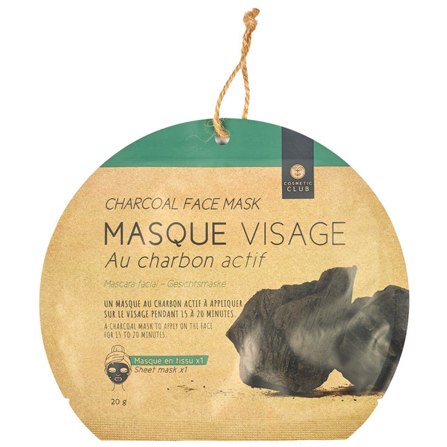 Aktīvās ogles sejas maska (auduma maska)