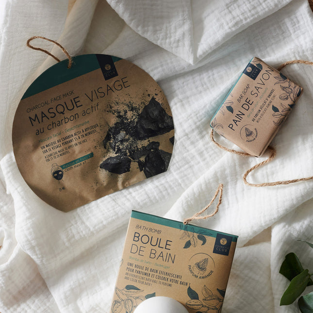 Aktīvās ogles sejas maska (auduma maska)