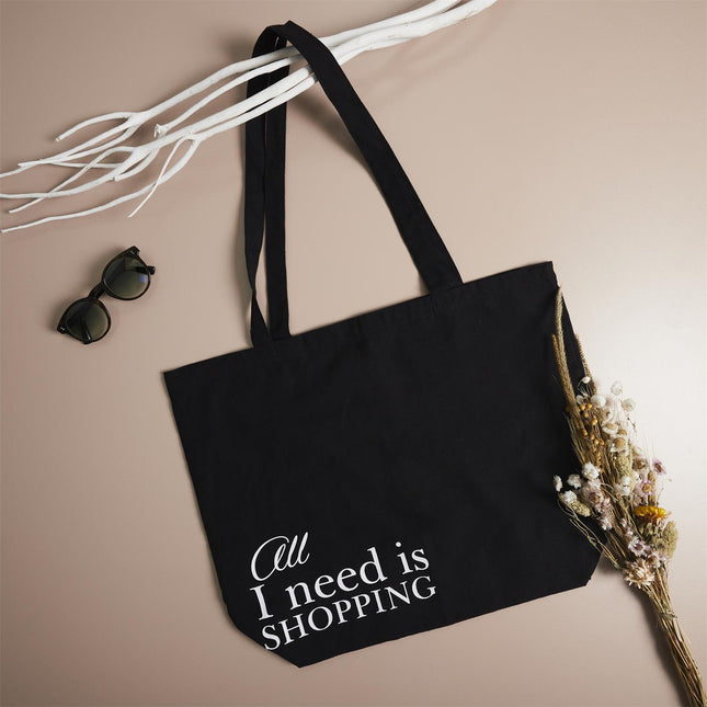 Kokvilnas auduma iepirkumu soma ar tekstu