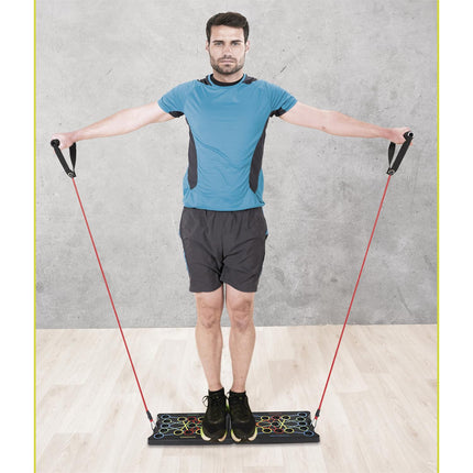 17-in-1 spēka treniņu dēlis ar pretestības gumijām