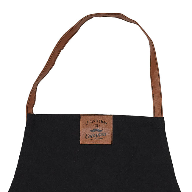 Stilīgs virtuves priekšauts ar imitācijas ādas siksnām, 65 × 83 cm