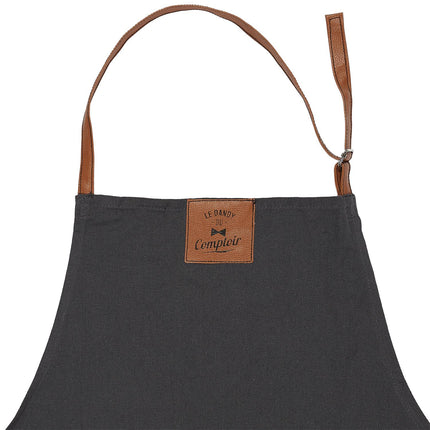 Stilīgs virtuves priekšauts ar imitācijas ādas siksnām, 65 × 83 cm