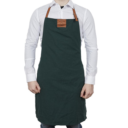 Stilīgs virtuves priekšauts ar imitācijas ādas siksnām, 65 × 83 cm