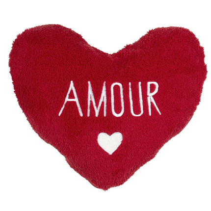 Sirds formas spilvens un pleds “AMOUR” – romantisks dāvanu komplekts 120×150 cm