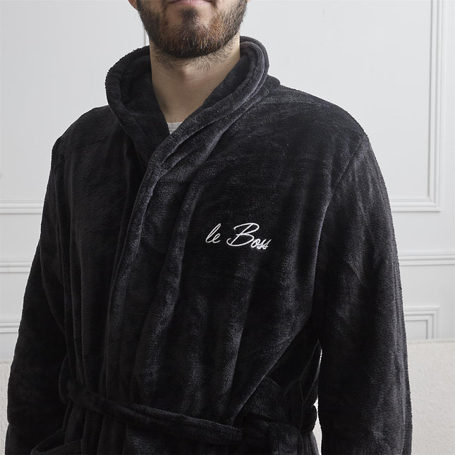 Vīriešu halāts Le Boss – īpaši mīksts, elegants (One Size)