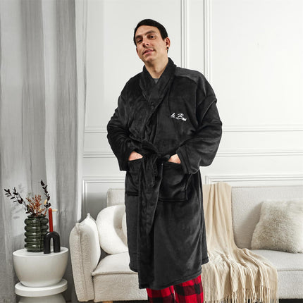 Vīriešu halāts Le Boss – īpaši mīksts, elegants (One Size)