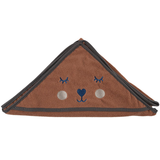 Bērnu kapuces dvielis ar izšuvumu – 75 × 75 cm