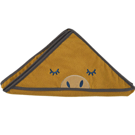 Bērnu kapuces dvielis ar izšuvumu – 75 × 75 cm