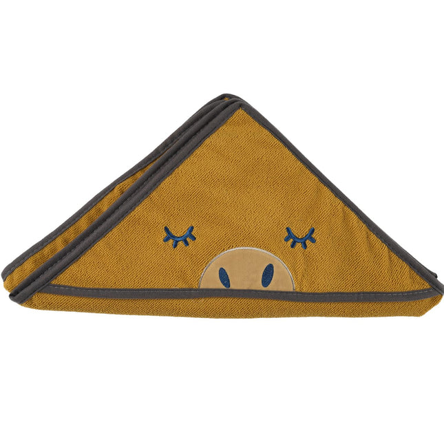 Bērnu kapuces dvielis ar izšuvumu – 75 × 75 cm