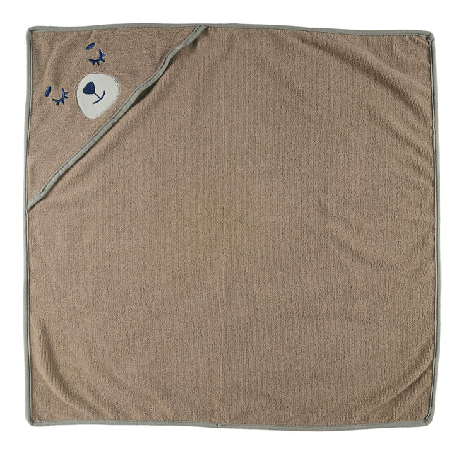 Bērnu kapuces dvielis ar izšuvumu – 75 × 75 cm