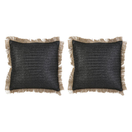 Dekoratīvais, divpusējs spilvens  ar bārkstīm – 40 × 40 cm