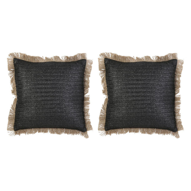 Dekoratīvais, divpusējs spilvens  ar bārkstīm – 40 × 40 cm