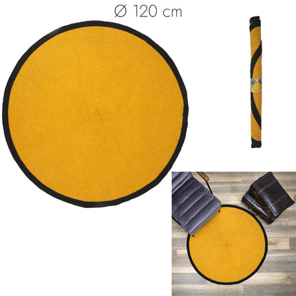 Apaļš paklājs “Mustard Yellow” – Ø 120 cm