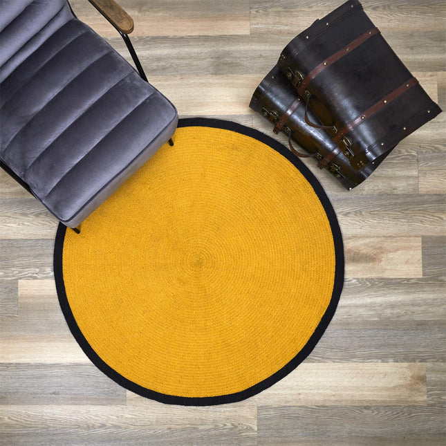Apaļš paklājs “Mustard Yellow” – Ø 120 cm