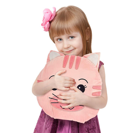 Bērnu pleds–spilvens Kaķītis 2-in-1 (110 × 150 cm)
