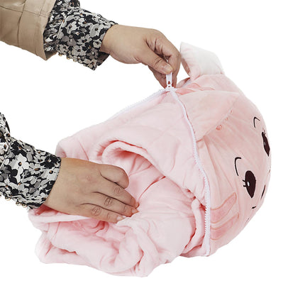 Bērnu pleds–spilvens Kaķītis 2-in-1 (110 × 150 cm)