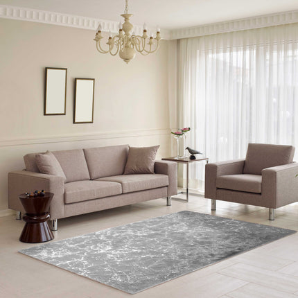 Mīksts paklājs ar sudraba akcentiem 120 × 170 cm – elegants interjera akcents