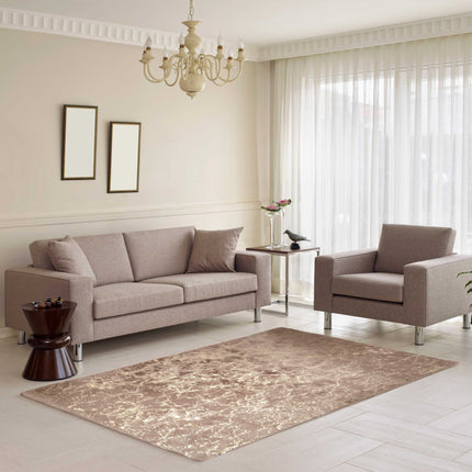 Mīksts paklājs ar zelta akcentiem 120 × 170 cm – elegants interjera akcents