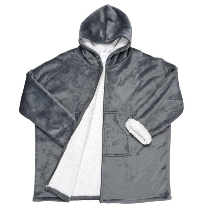 Siltā pleda jaka ar kapuci – Ultra mīksts komforts