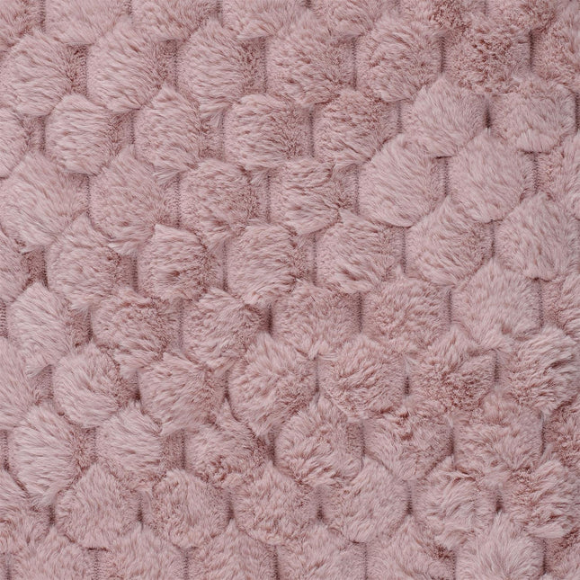 Mākslīgās kažokādas pleds rozā