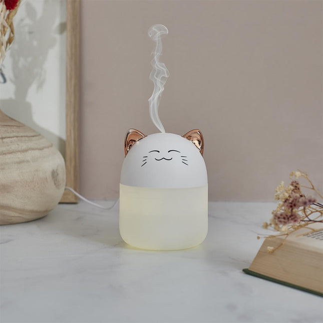 Kaķa aromāta difuzors ar LED krāsu maiņu