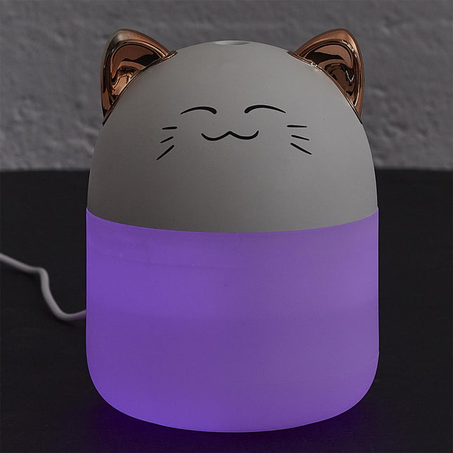 Kaķa aromāta difuzors ar LED krāsu maiņu