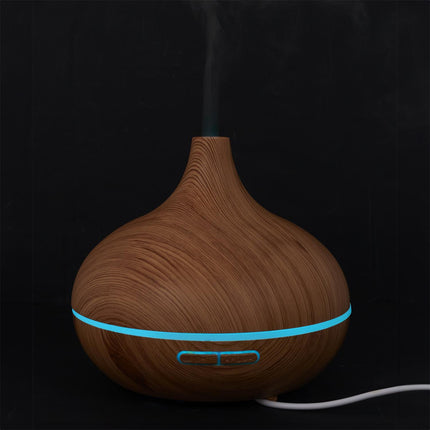 LED aromāta difuzors ar koka dizainu un krāsu maiņu