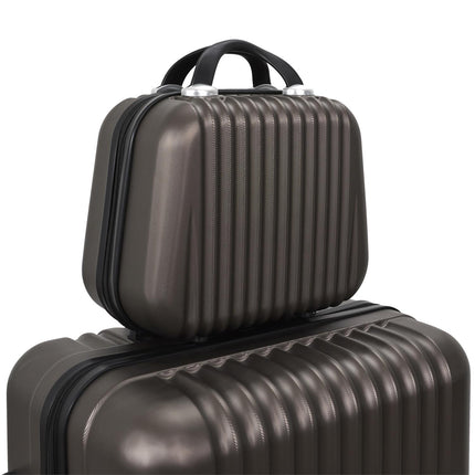5 dažādu izmēra ceļojuma koferi – perlamutra brūns 100L / 66L / 37L / 24L / 18