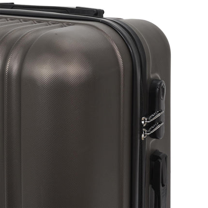 5 dažādu izmēra ceļojuma koferi – perlamutra brūns 100L / 66L / 37L / 24L / 18